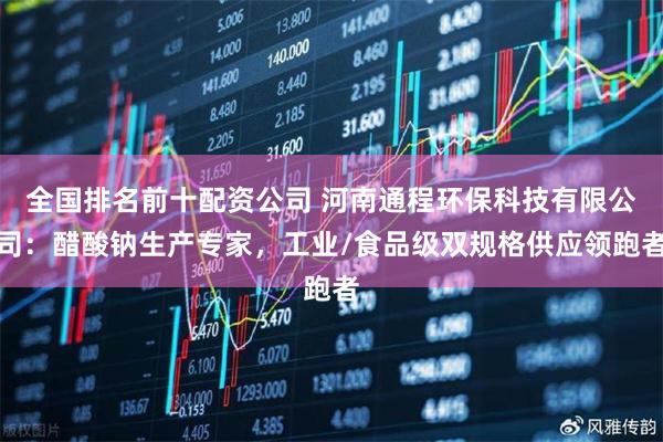 全国排名前十配资公司 河南通程环保科技有限公司：醋酸钠生产专家，工业/食品级双规格供应领跑者